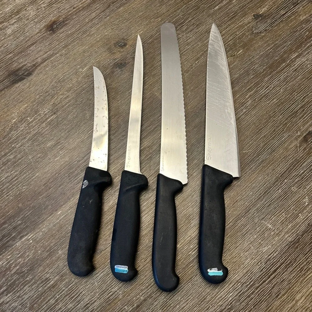 Vtg Victorinox Forschner Fibrox Knife Lot 4 Chef Boning Fillet Butcher NSF Swiss